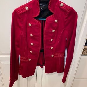 White House Black Market Cardinal Military Jacket